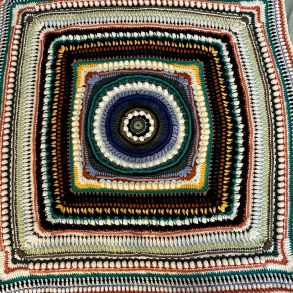 Sweet Harmony Mandala Throw Blanket - Handmade Crochet Blanket - Mixed - Picture 1 of 6